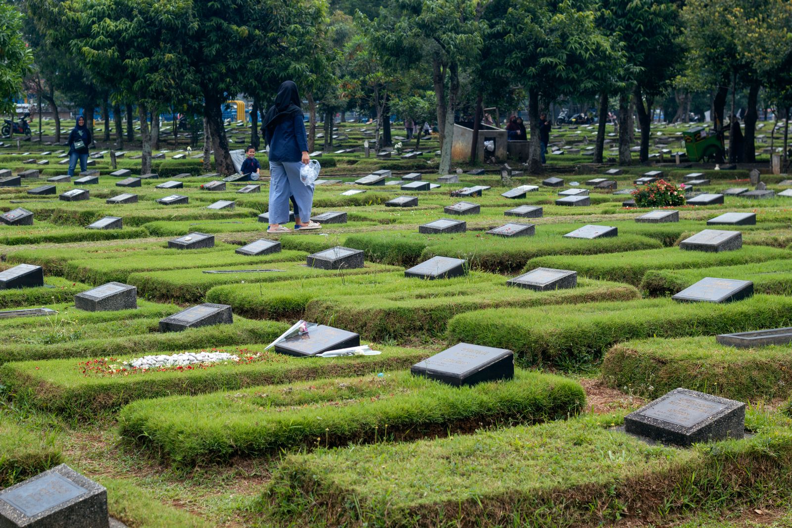 Gräber auf einem muslimischen Friedhof